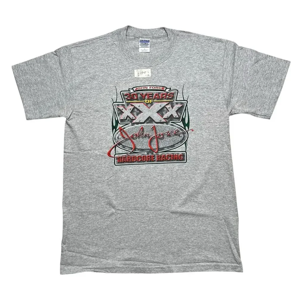 Vintage John Force 30 Years of HardCore Drag Racing Hot Rod Graphic T-shirt M - Picture 4 of 9